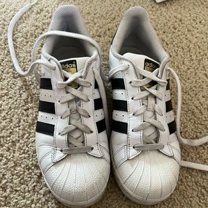 Womens adidas Superstar Athletic Shoe - White / Black